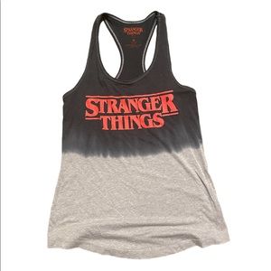 Women’s Stranger Things Black Gray Tank Top, M